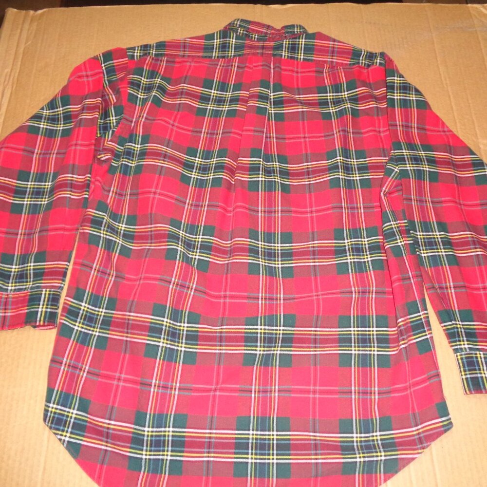 Polo Ralph Lauren Mens Plaid Shirt Medium Preppy Long Sleeve - Picture 6 of 8